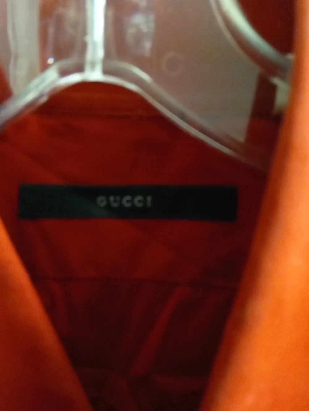 Gucci Men's Short Sleeve Button-Down Shirt in Red